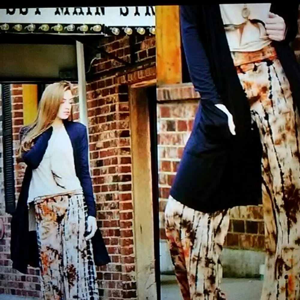 Tie dyed bellbottoms